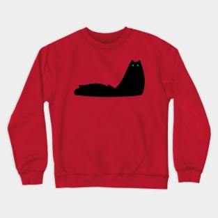 Fluffy Black Cat Crewneck Sweatshirt